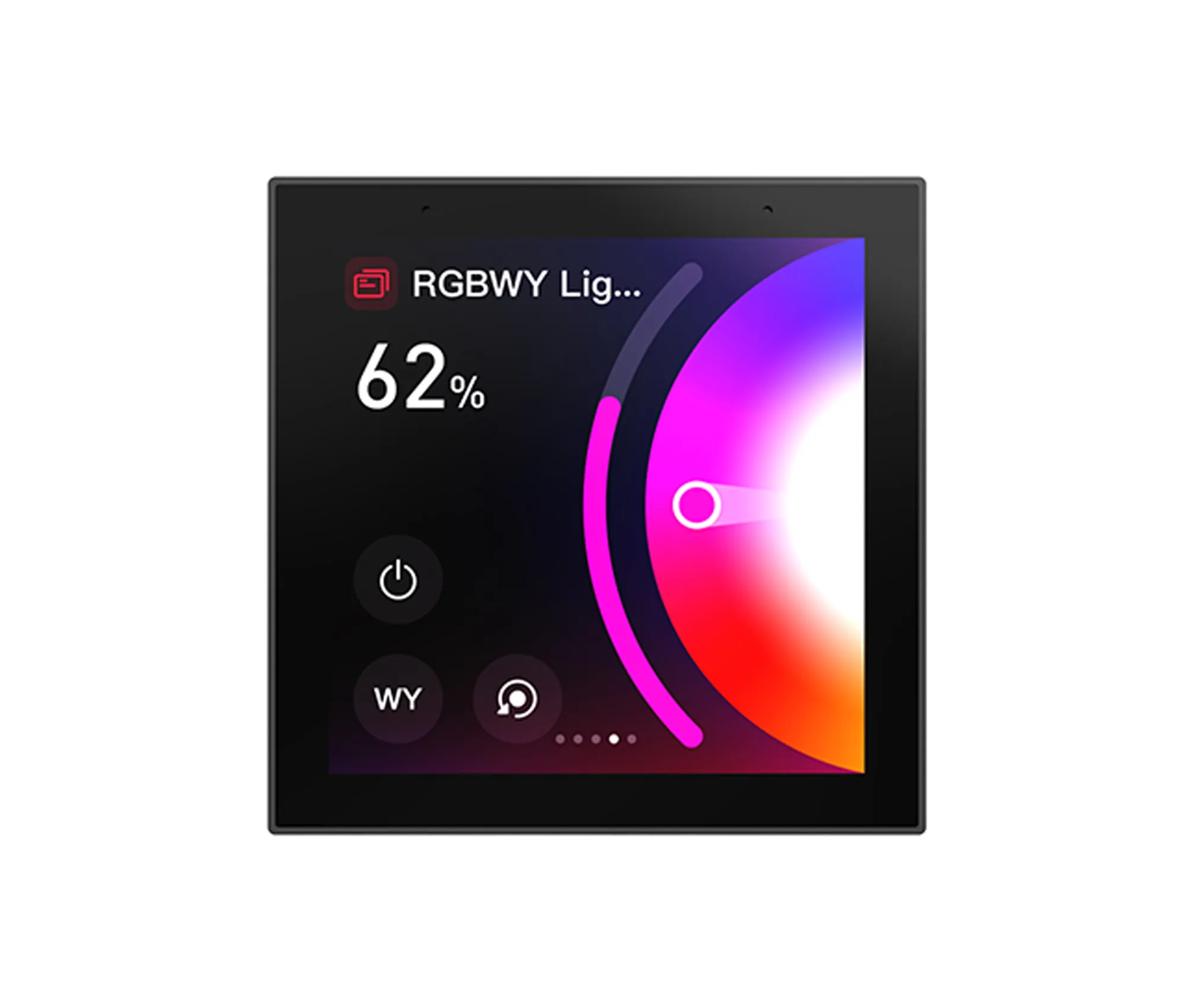 SP-GW-4S  Bluetooth 5.0 SIG Mesh, Wi-Fi 2.4G+5G,4-inch full lamination, 480x480 resolution ,Capacitive multi-touch screen, anti-fingerprint coating, PC+V0 fireproof grade.